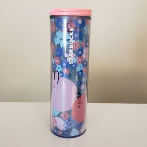 Starbucks Easter Tumbler Bunny Floral Spring 2020 Cold Beverages 16 oz